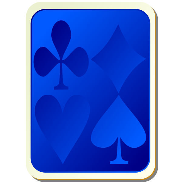 Solid blue back of a playing card