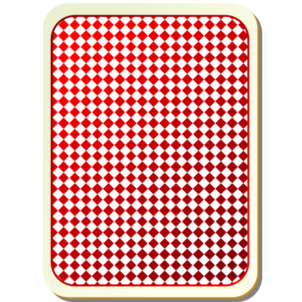 Red grid back of a playing card